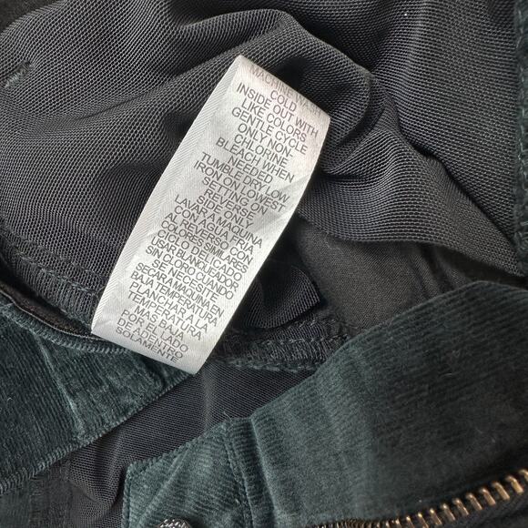 Democracy Corduroy Pant WMNS 8P Dark Teal Green Straight Leg Mid Rise Stretch - Picture 7 of 11